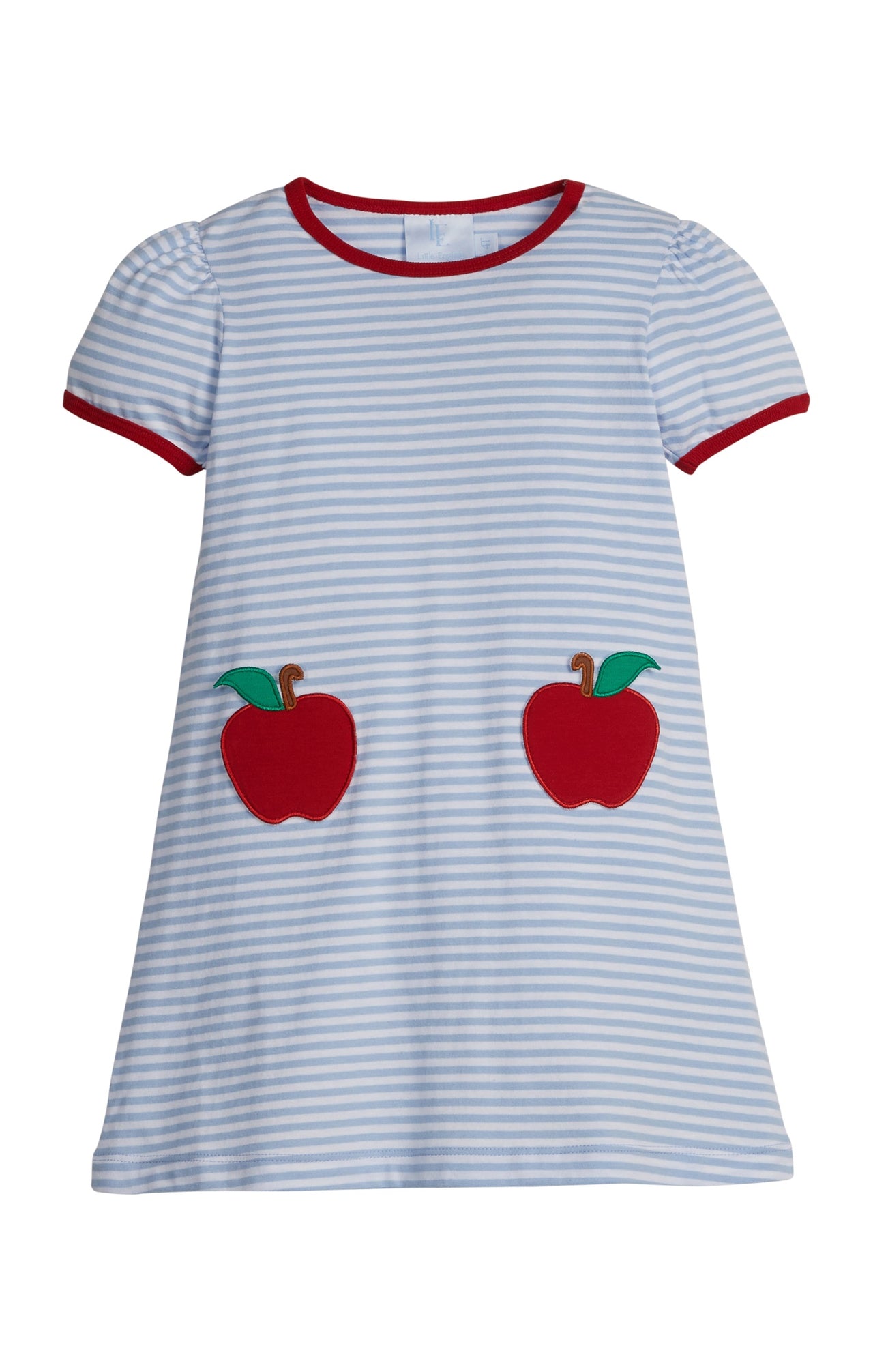 Little English Applique Pocket Dress Apple 5207