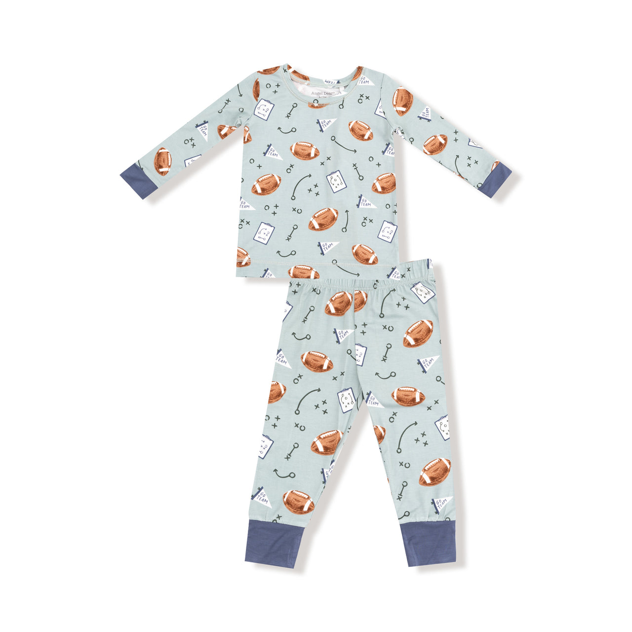 Angel Dear Touchdown Time Grey Mist L/S Loungewear Set 171-F25-TDG7 5208