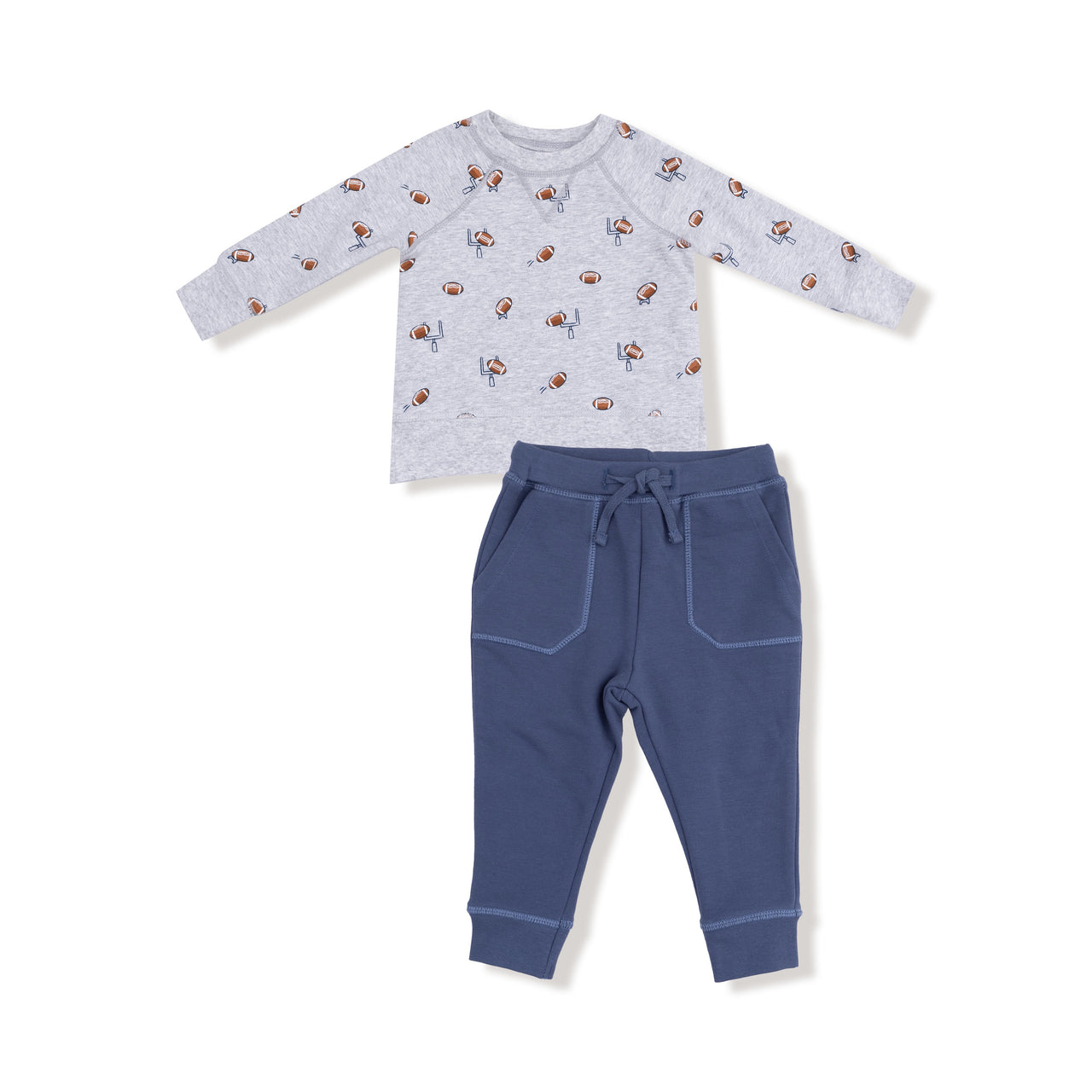 Angel Dear French Terry Sport Football Field Goal Raglan Sweatshirt & Jogger set 493-F25 5208