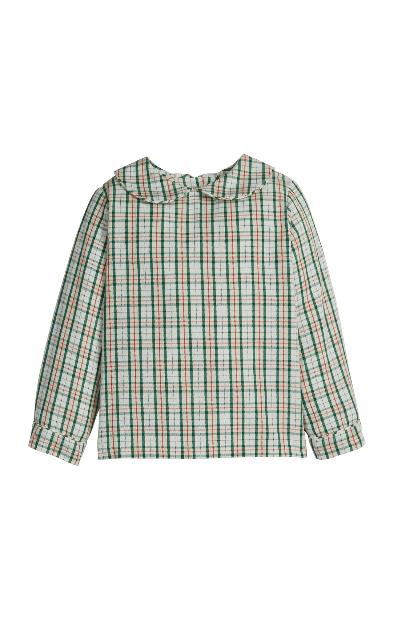 Little English Peter Pan Shirt Mistletoe Tartan 5209