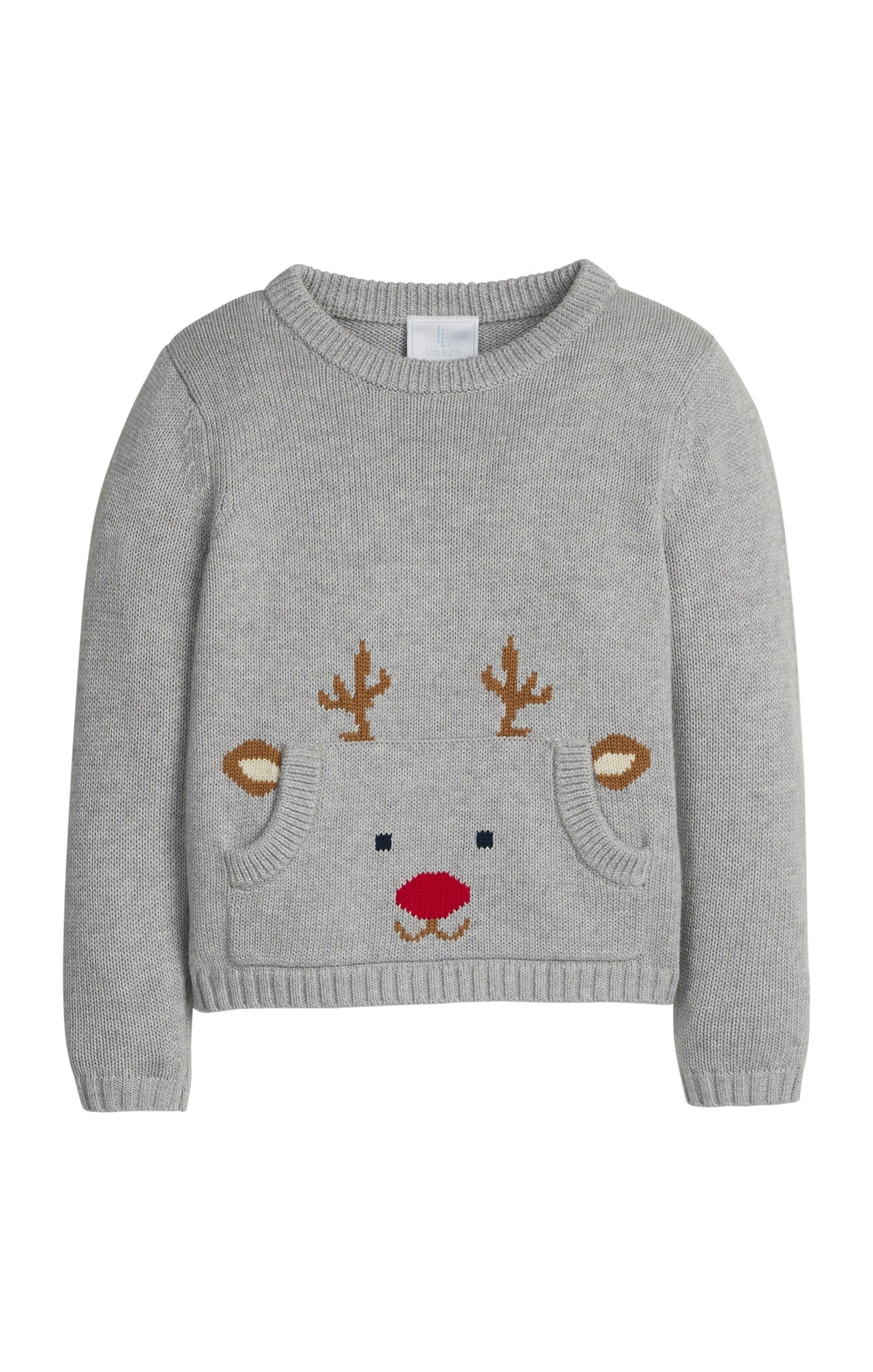 Little English Pocket Intarsia Sweater Reindeer 5209