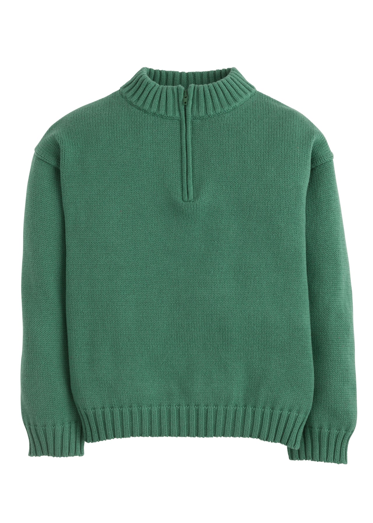 Little English Quarter Zip Sweater Hunter Green 5209