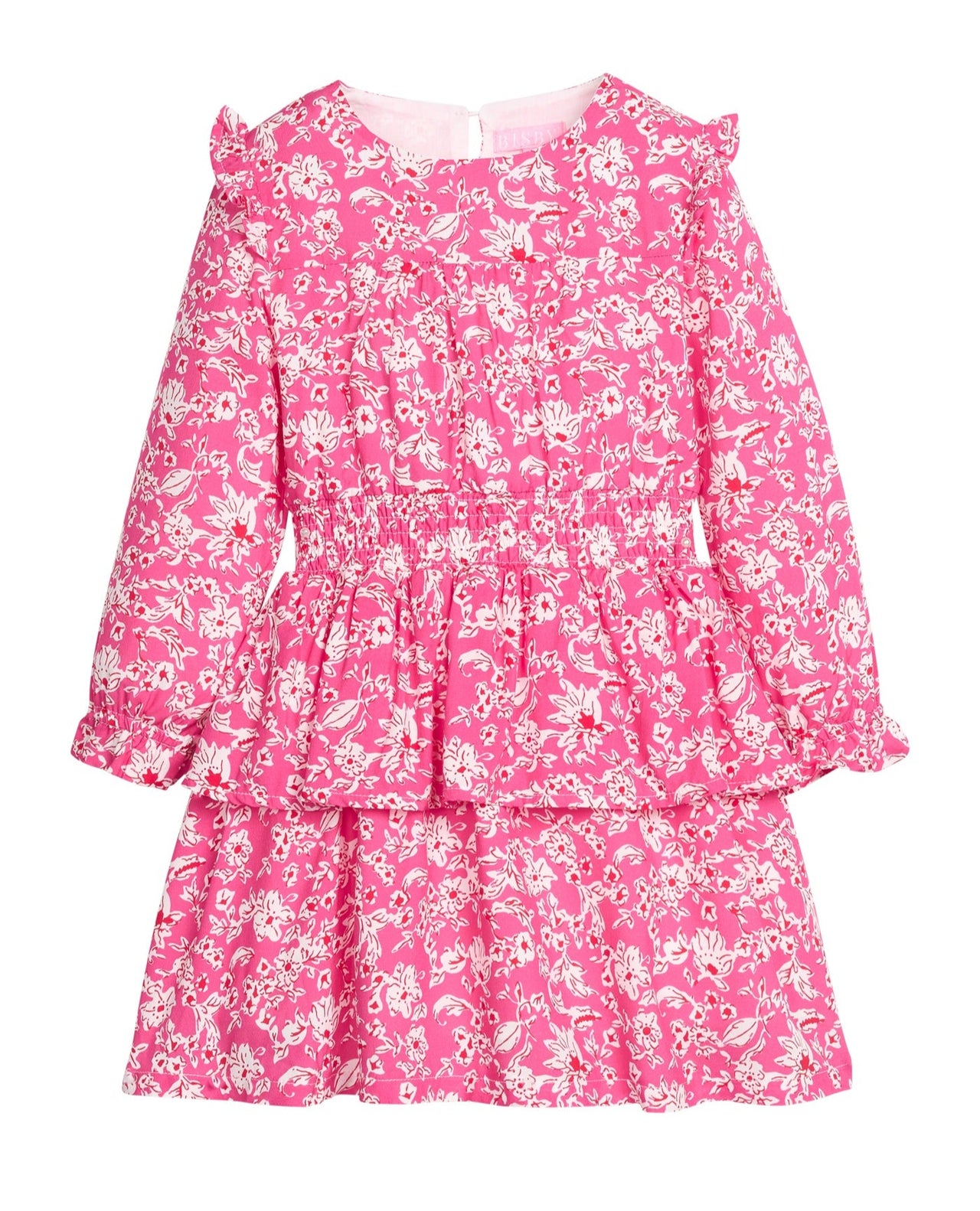 Bisby Carleton Dress Hot Pink Abstract Floral 5209