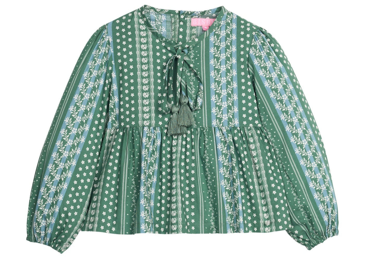 Bisby Riviera Top Fairfield Forest Stripe 5209