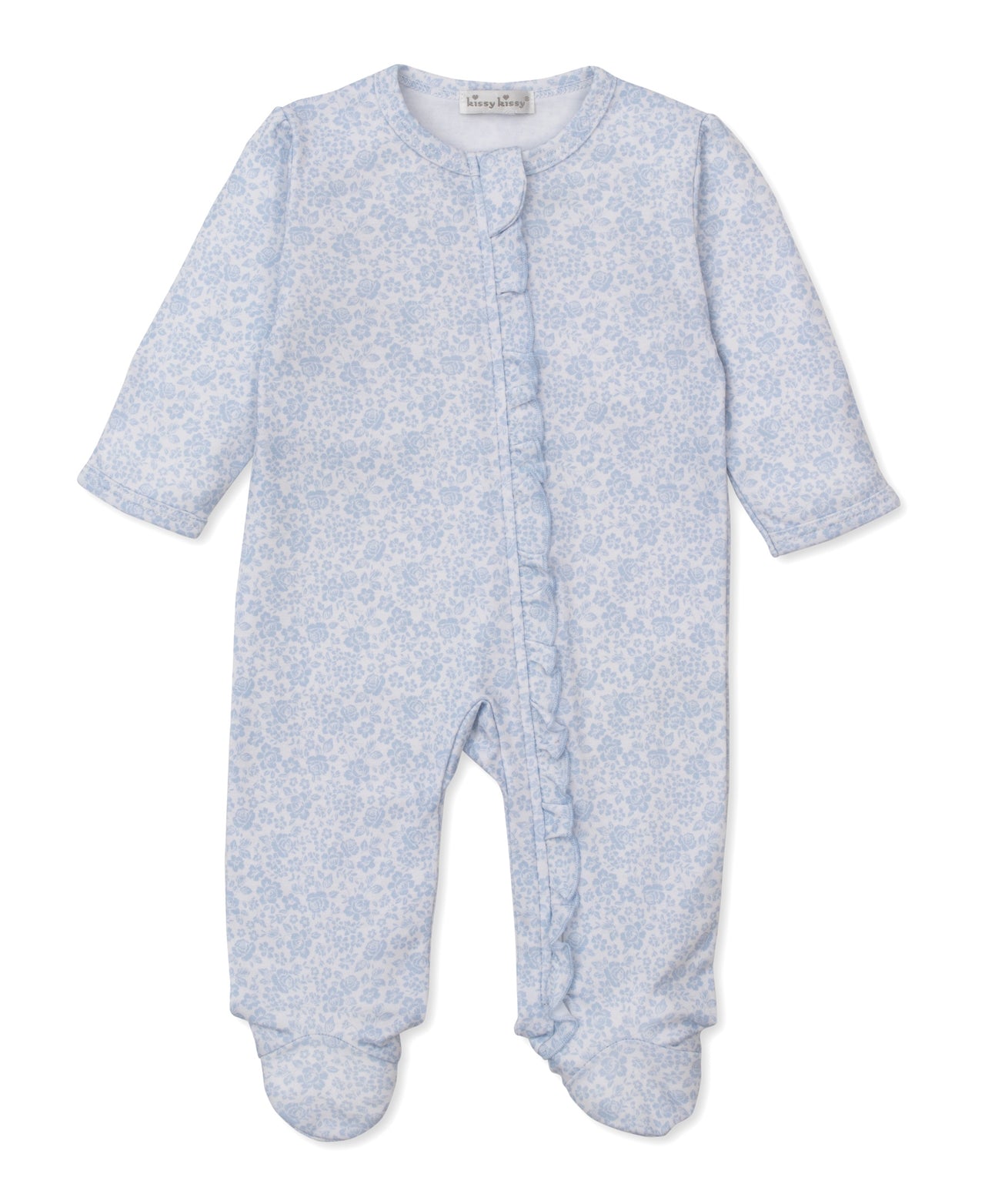 Kissy Kissy Country Gardens Footie W/Zip White/Blue KGQ13921N-K480 5211