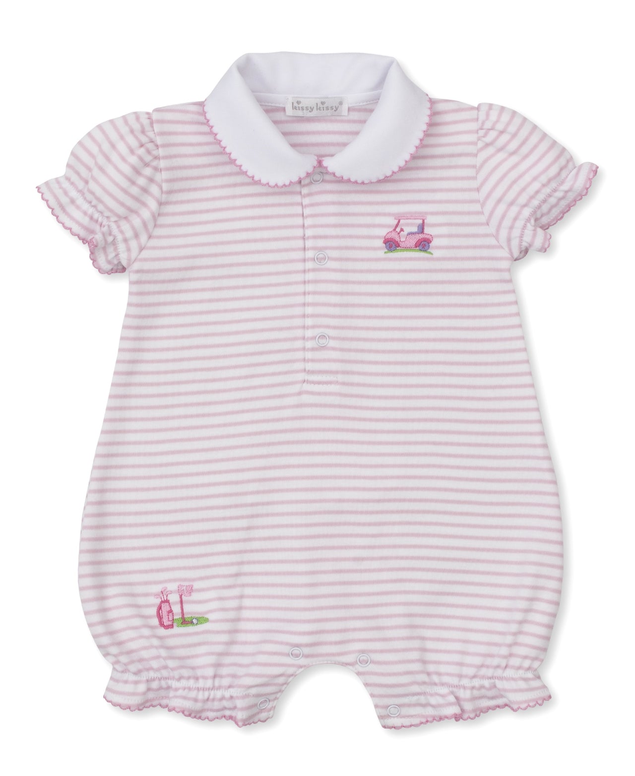 Kissy Kissy Fairway Foursome Short Playsuit STR Pink/White KGR11842I-K650 5112