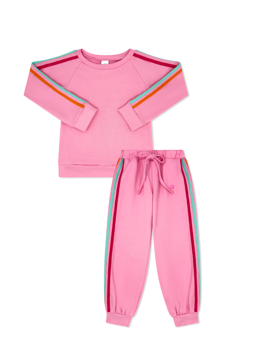 Set Athleisure Savannah Jogger Set Taffy Pink/Strawberry Pink 5208