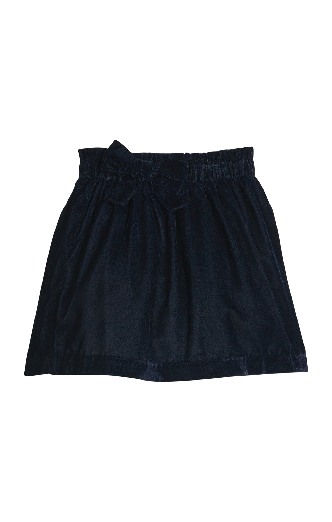 Little English Paperbag Bow Skirt Navy Velvet 5207