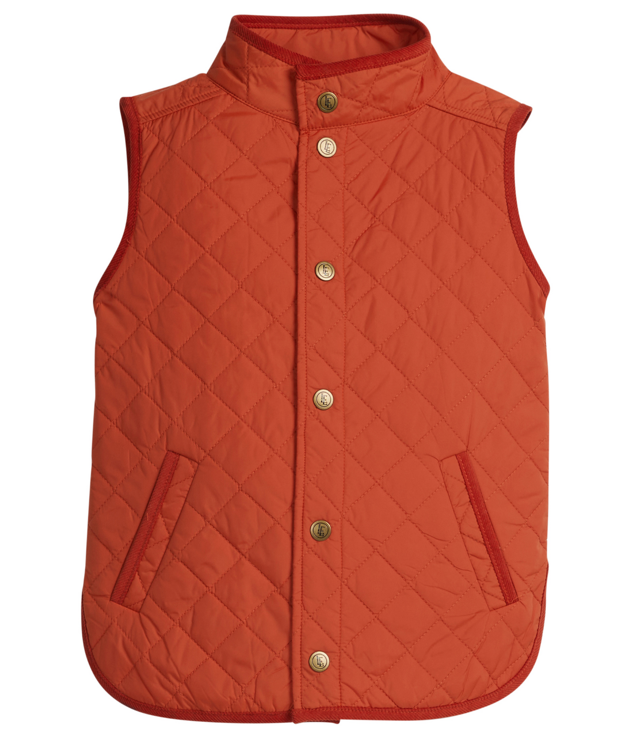 Little English Classic Quilted Vest Orange 5208