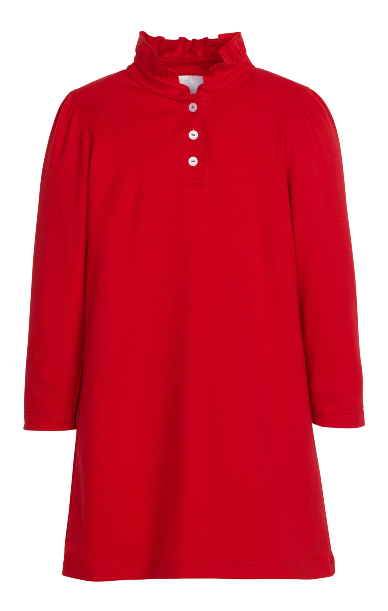 Little English Long Sleeve Hastings Polo Dress Red 5107