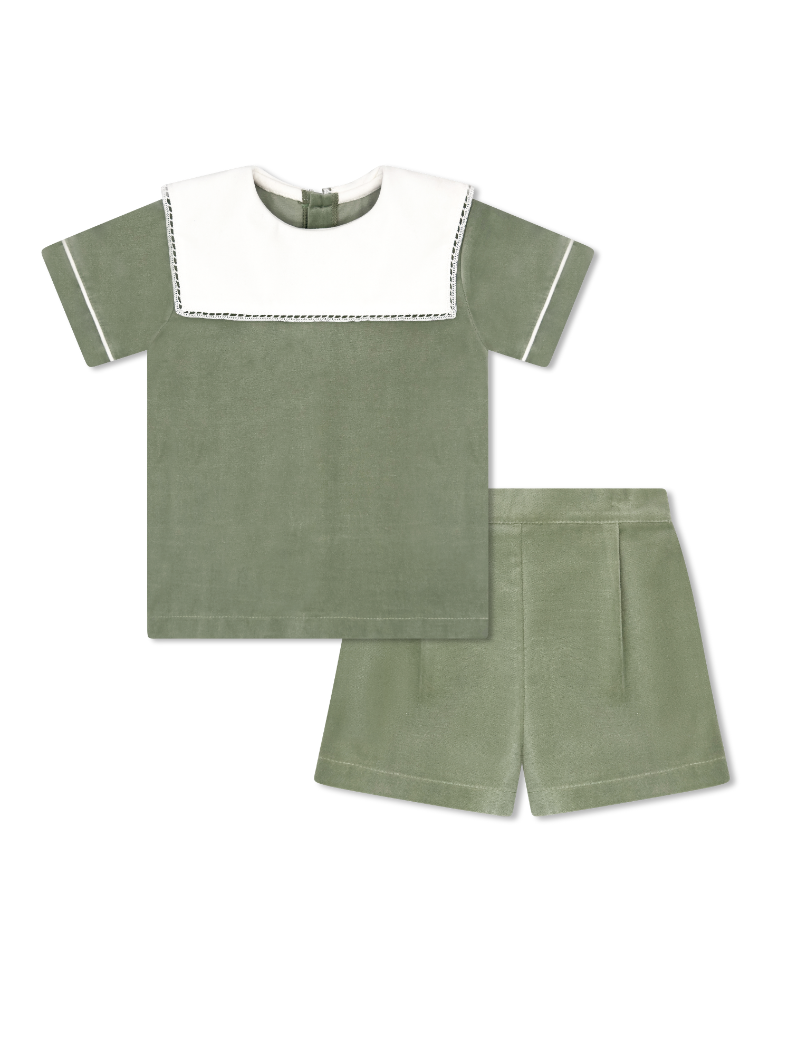 Lullaby Set Christian Short Set Leyland Green Velvet 5209