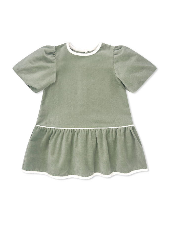 Lullaby Set Harper Dress Leyland Green Velvet 5209