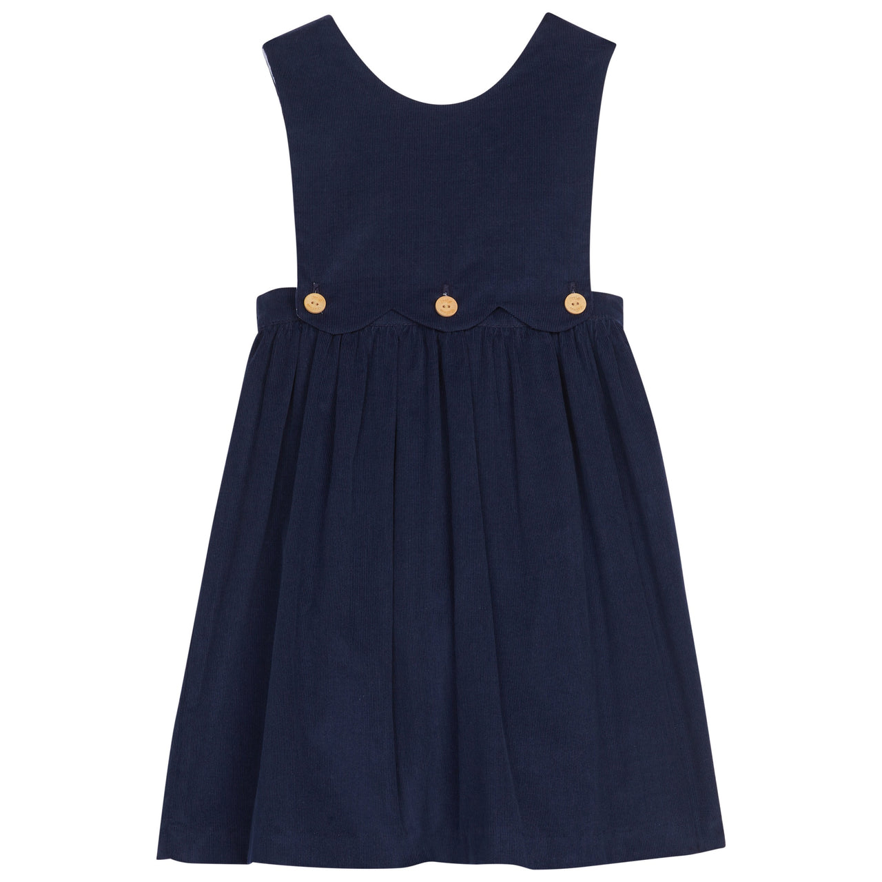 Little English Button Panel Jumper Navy Corduroy 5208
