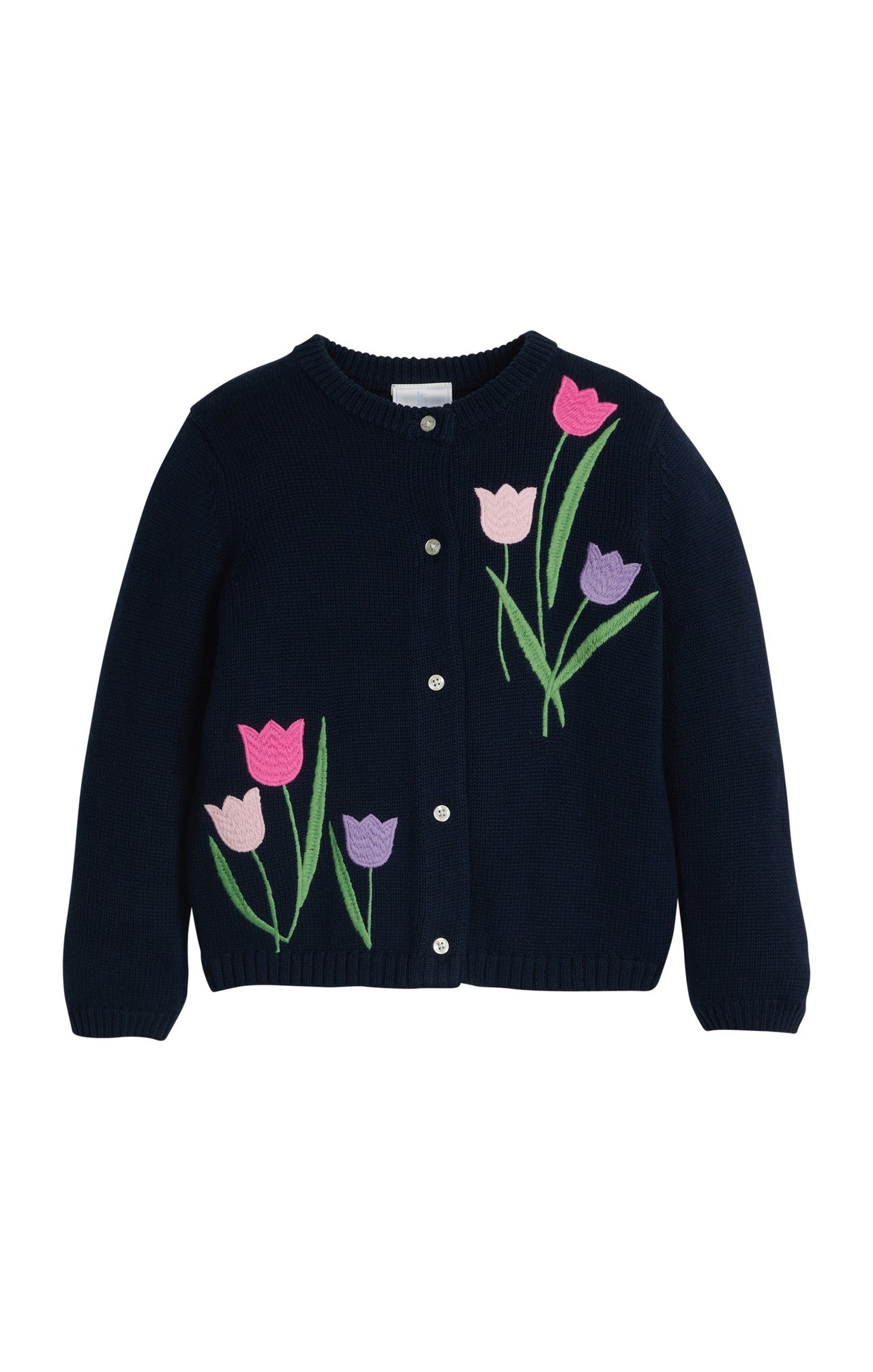 Little English Embroidered Cardigan Tulips 5208