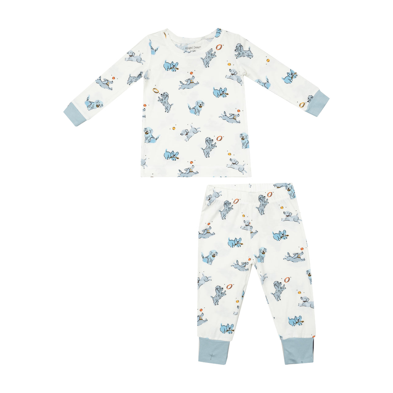 Angel Dear Playful Puppies - L/S Loungewear Set Blue 171-F24-PUP 5108