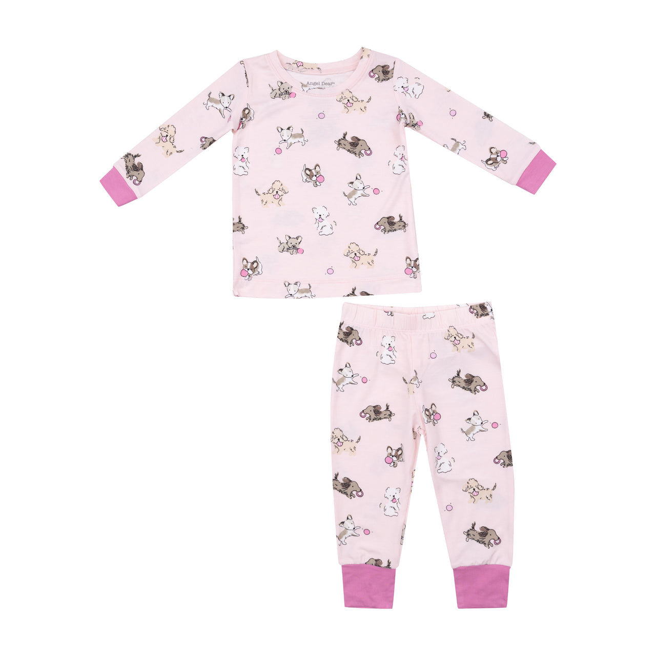 Angel Dear Fluffy Puppies L/S Loungewear Set Pink 171-F24-FLP 5108