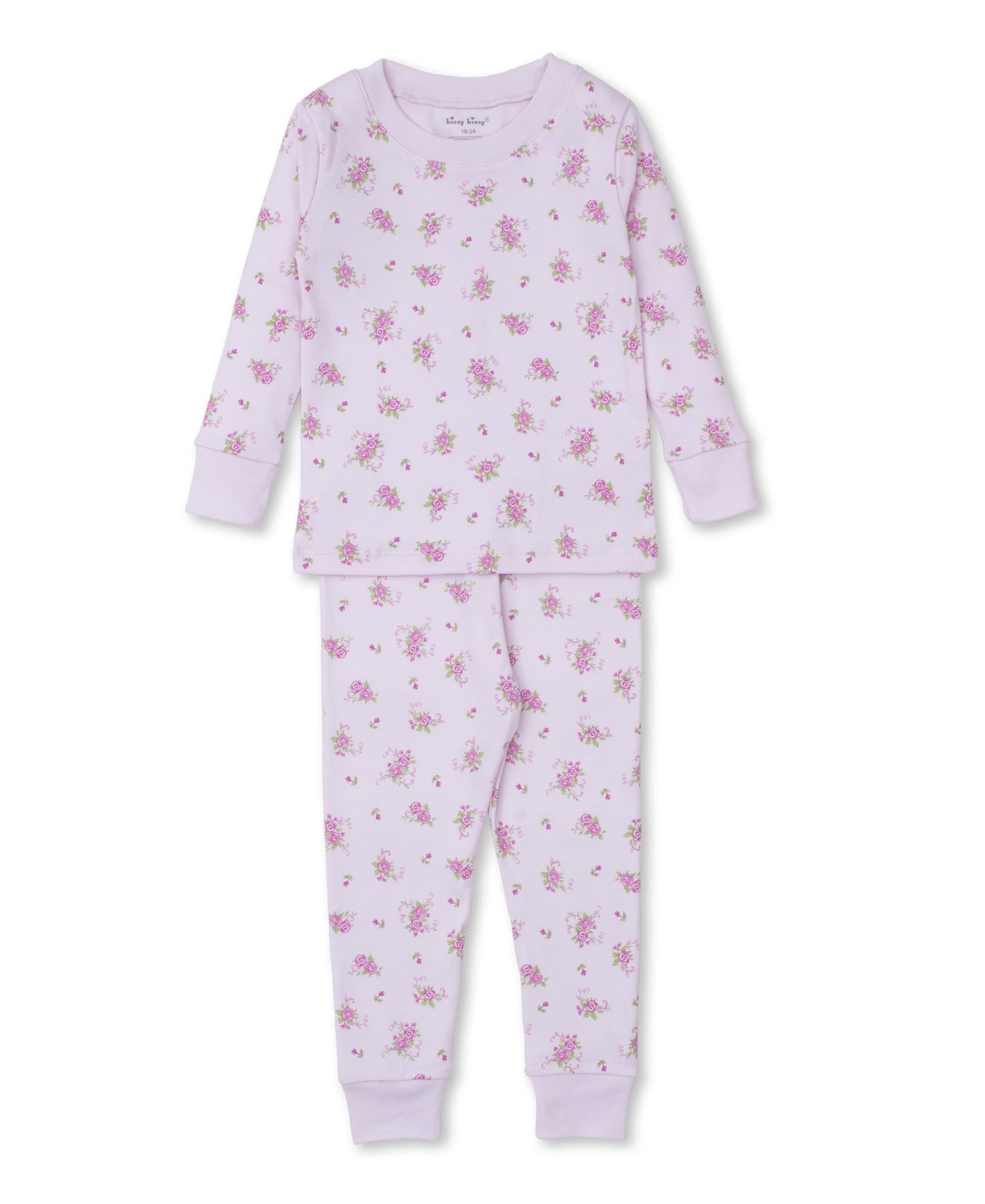 Kissy Kissy Pink Rose Scrolls Pajama Set Snug PRT KG611304-K192 5108