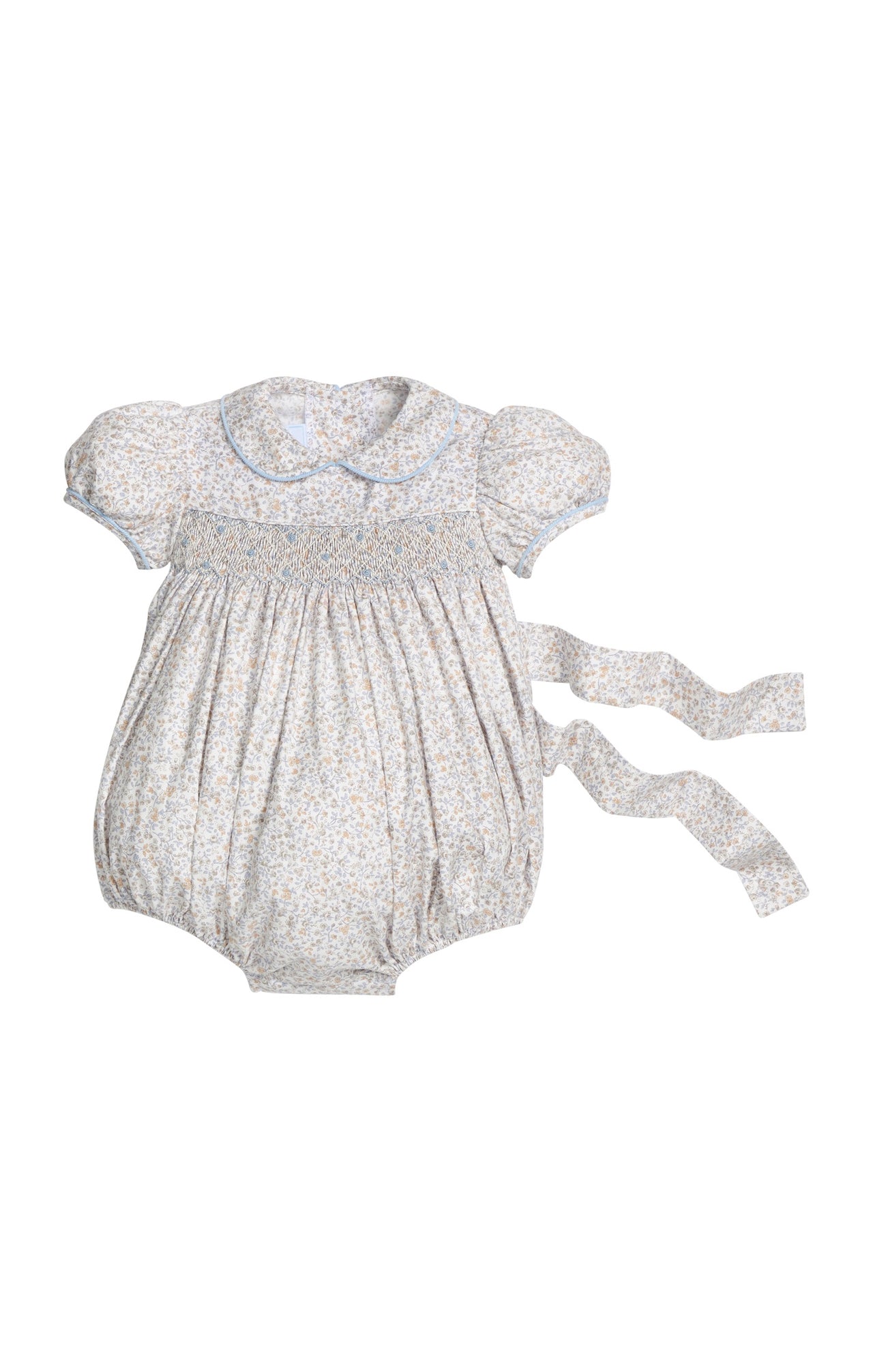 Little English Smocked Peter Pan Bubble Winthrop Floral 5208