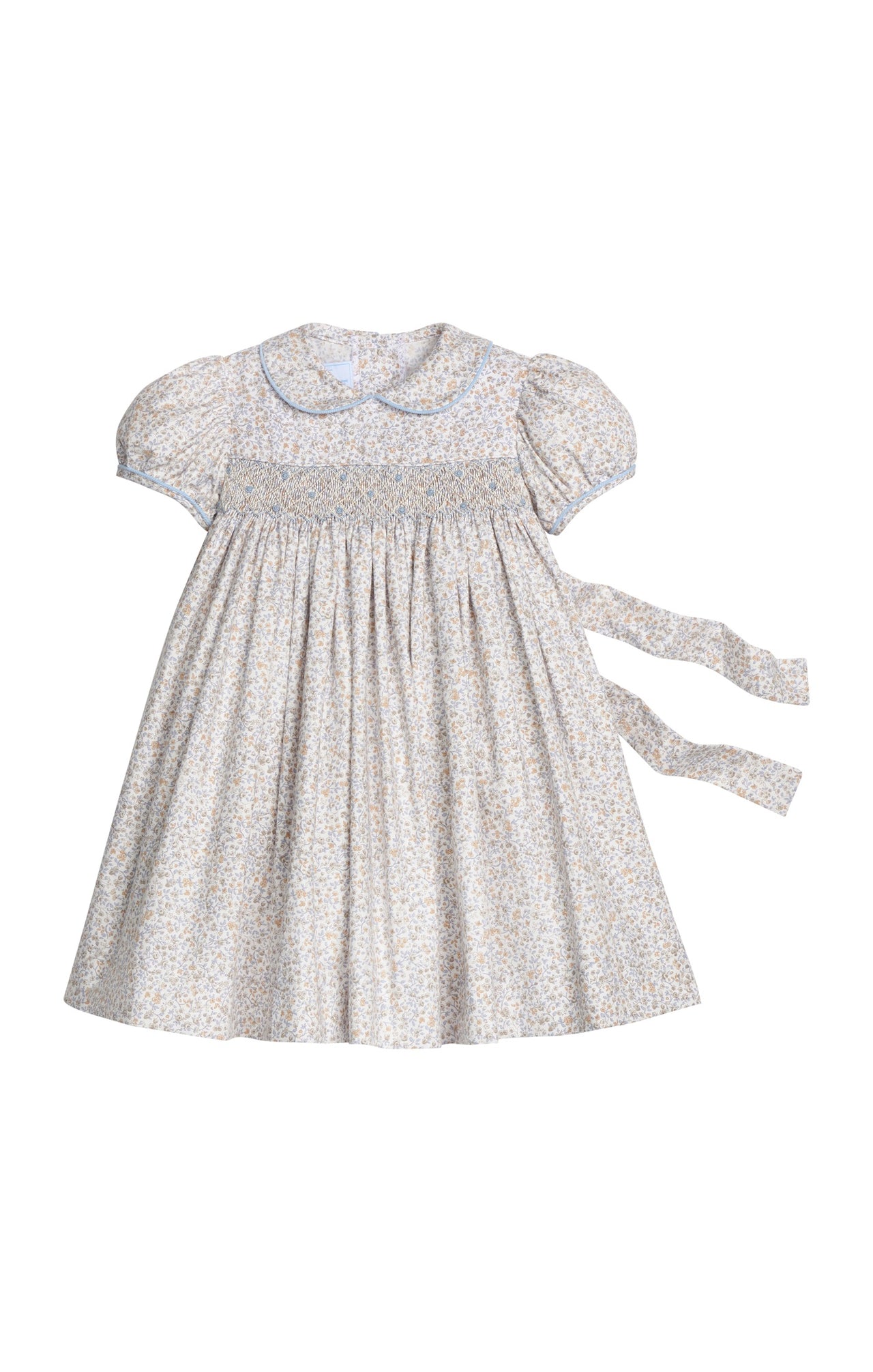 Little English Smocked Peter Pan Dress Winthrop Floral 5208