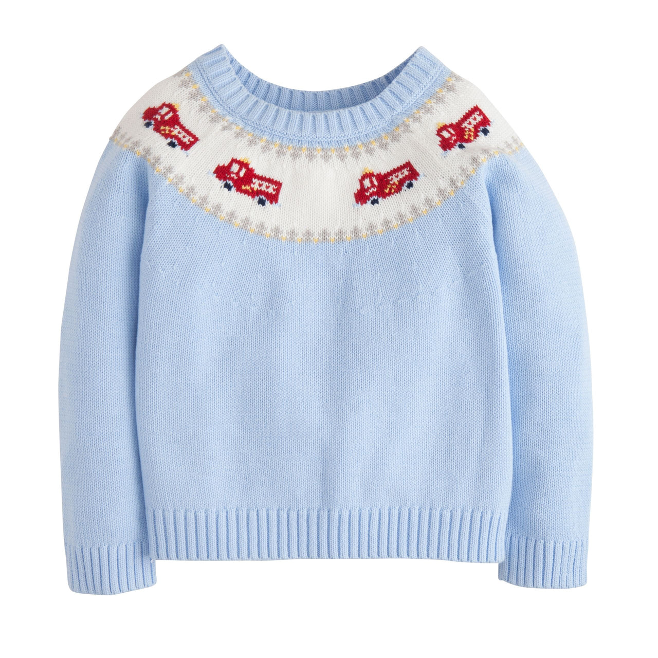 Little English Fire Truck Fair Isle Sweater 5109