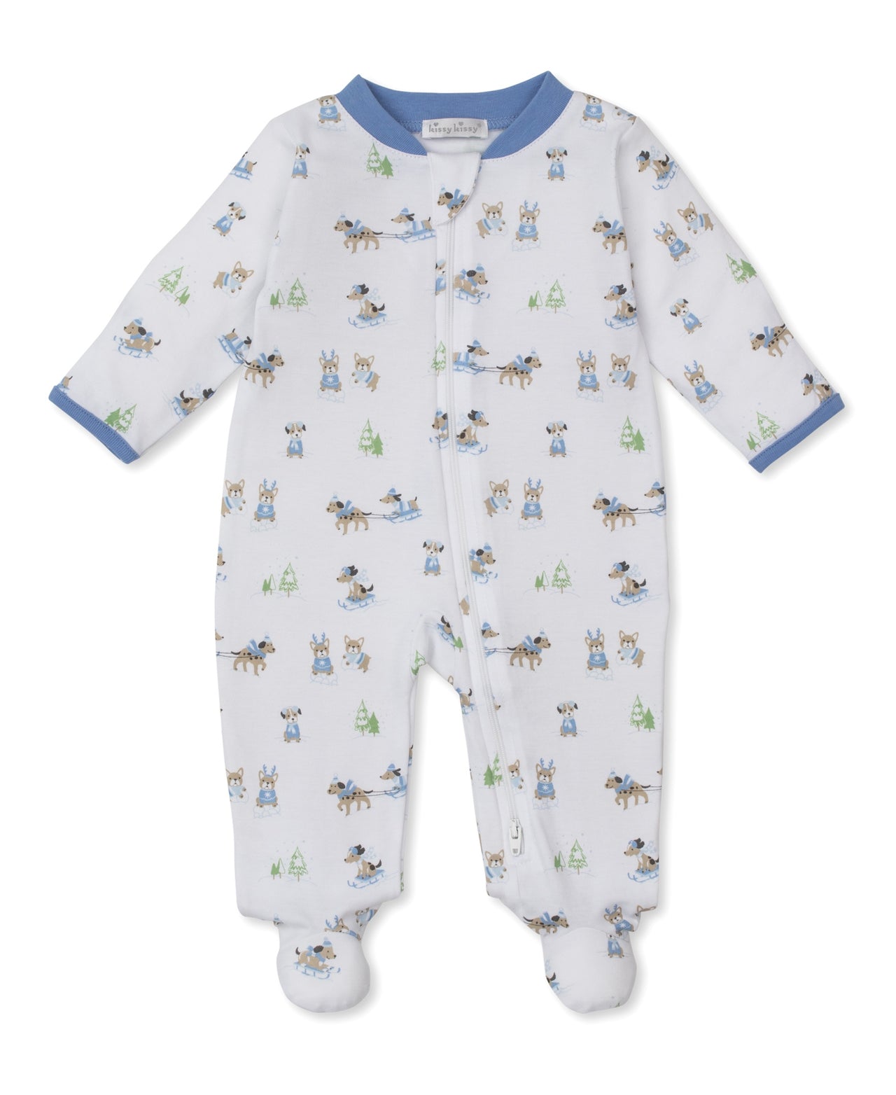 Kissy Kissy Puppy's Sleigh Ride Fun Footie W/Zip 5208