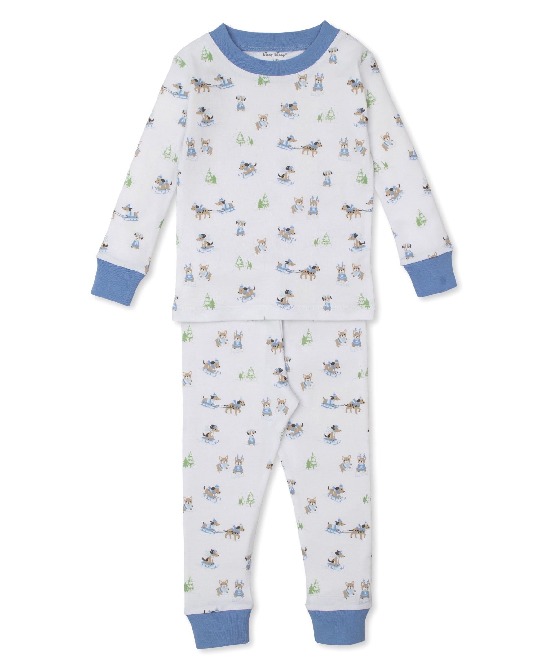 Kissy Kissy PJ Puppy's Sleigh Riding Fun Pajama Set Snug 5208