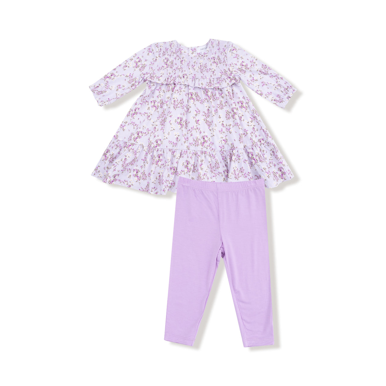 Angel Dear Sweet Dreams Florals Smocked Ruffle L/S Tiered Dress & Leggings 523-F25-SD 5208
