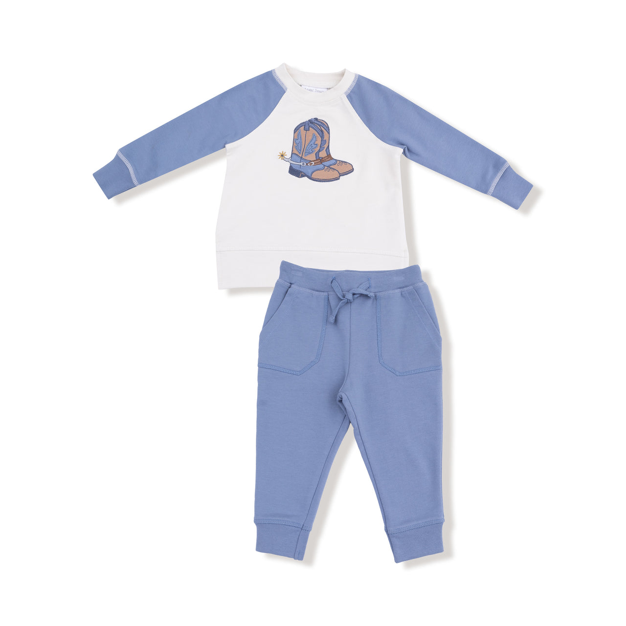Angel Dear Country Calico Raglan Sweatshirt & Jogger French Terry set 493-F25-EWS 5208