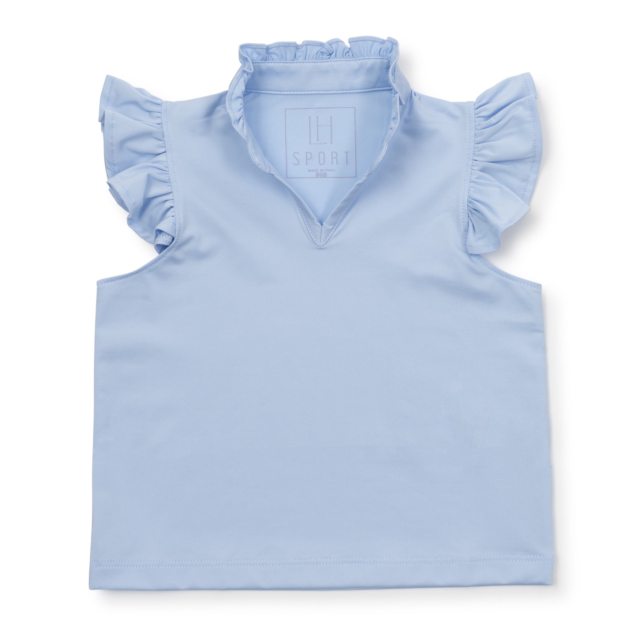 Lila & Hayes Ellie Girls Sleeveless Performance Top Light Blue 5301