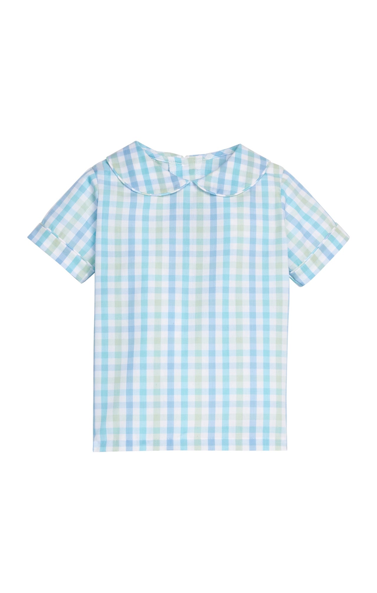 Little English Short Sleeve Peter Pan Shirt Briarcliff Plaid 5301