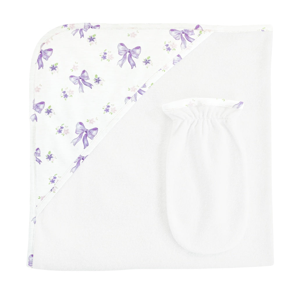 Baby Club Hooded Towel W/Mitt Set 5102