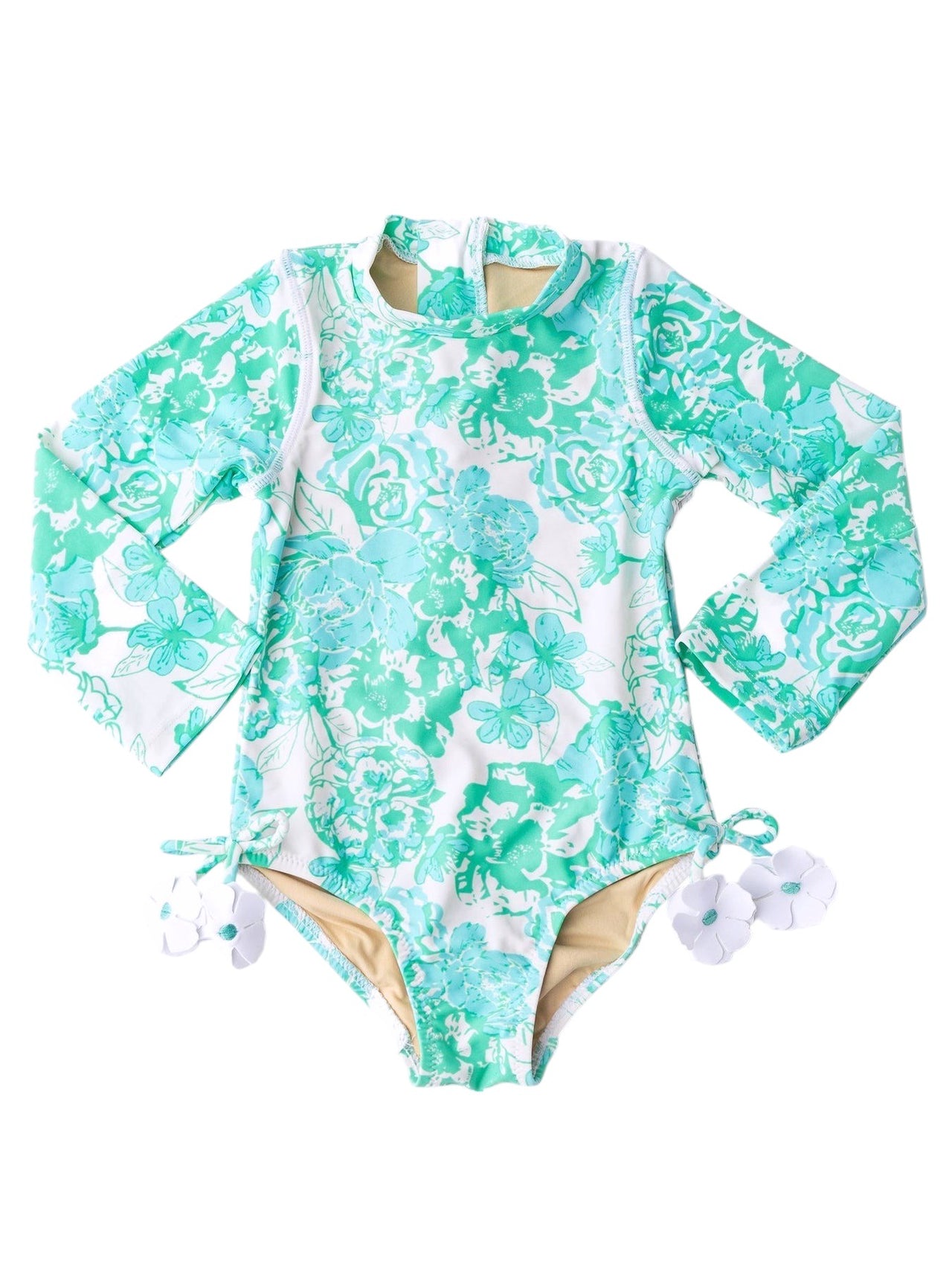 Shade Critters 1pc LS Charming Rose Green Bathing Suit SG01H-405 5202