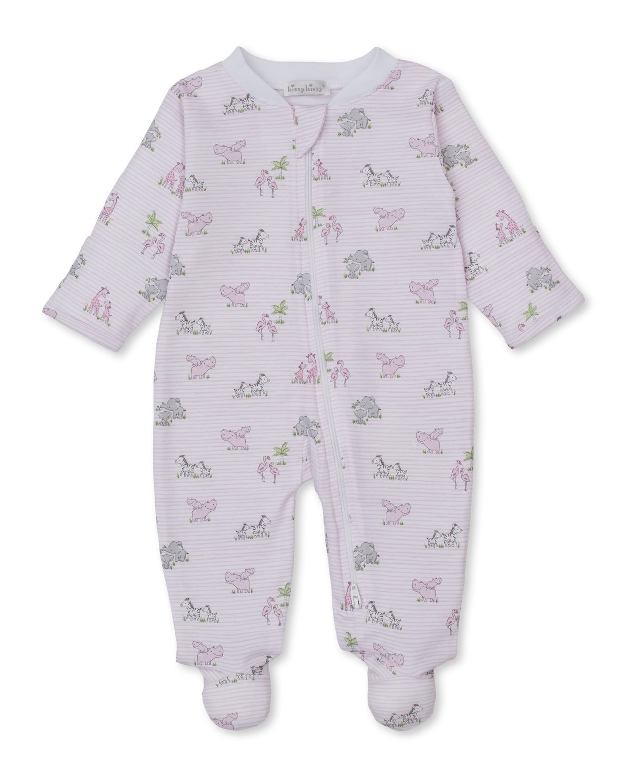 Kissy Kissy Safari Party Footie W/Zip PRT Pink KGQ14065N-K694 5301