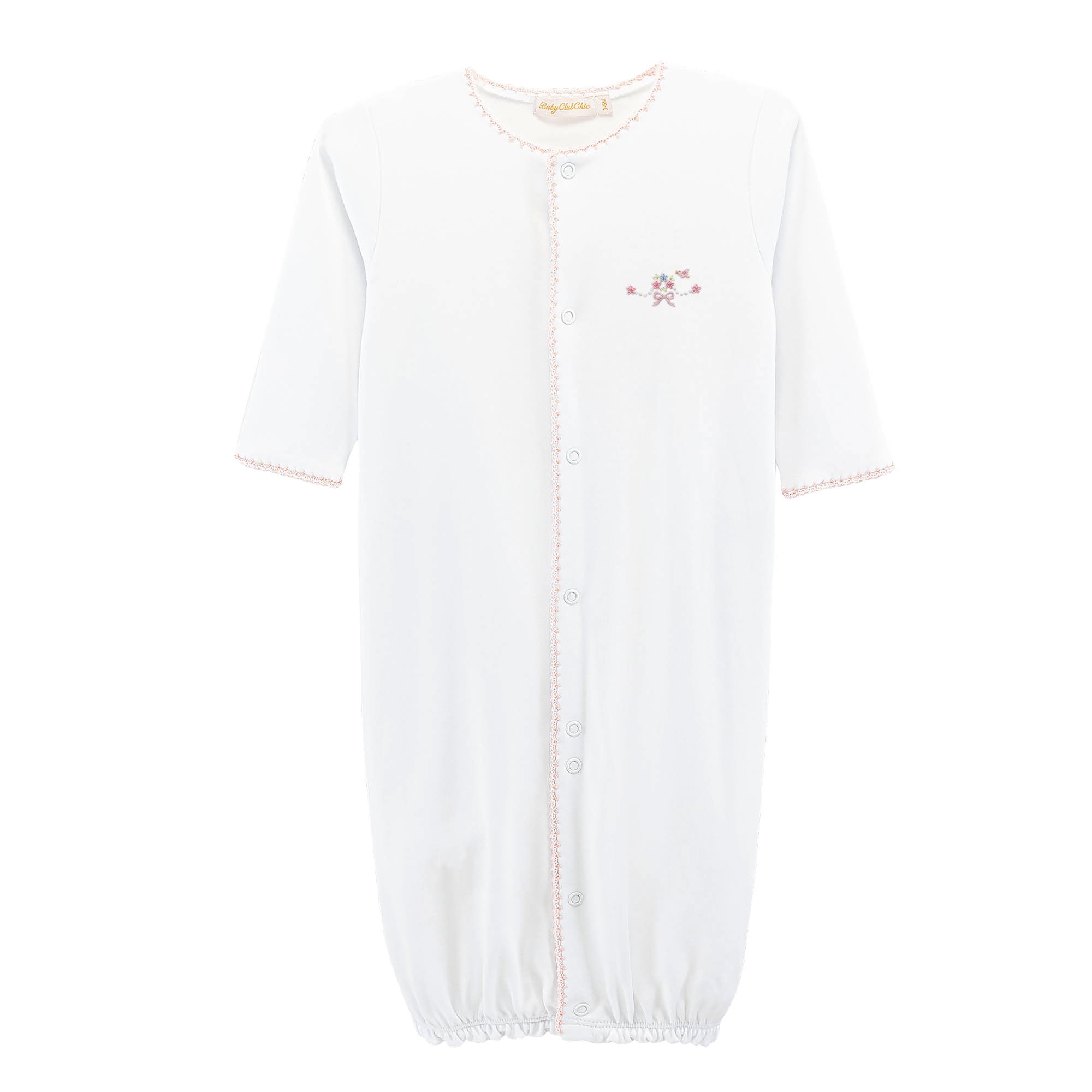 Baby Club Sweet Bows Converter Gown W/Crochet Trim NIG0301317 5301