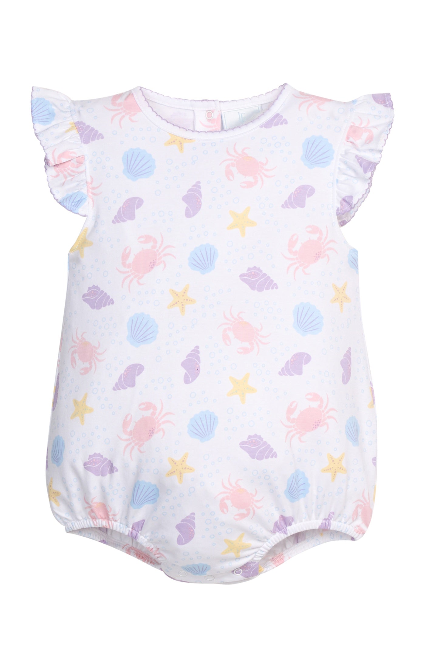 Little English Printed Angel Sleeve Bubble Sea Shells 5303