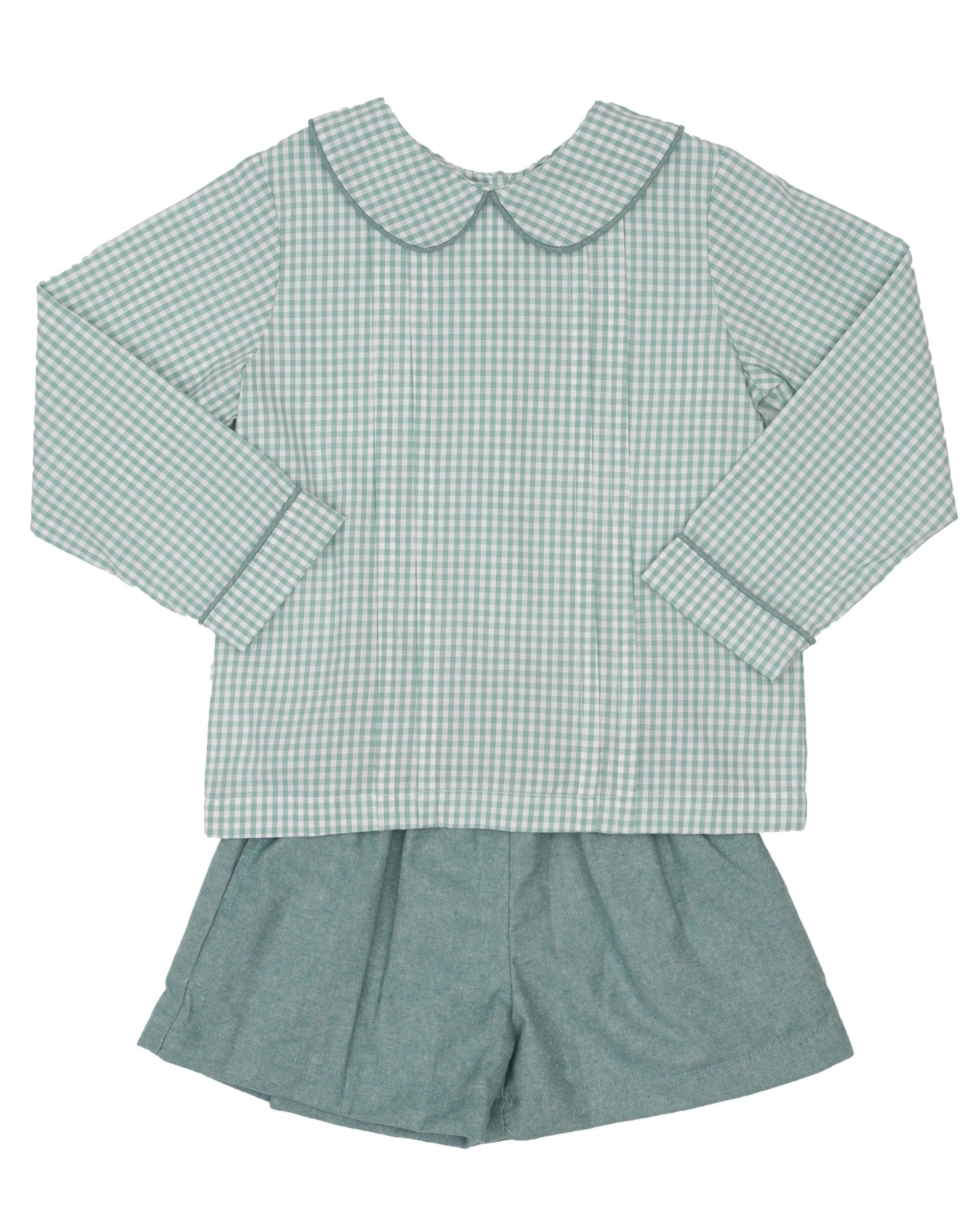 The Oaks Tyler Short Set Teal Briar Check TY285 5306
