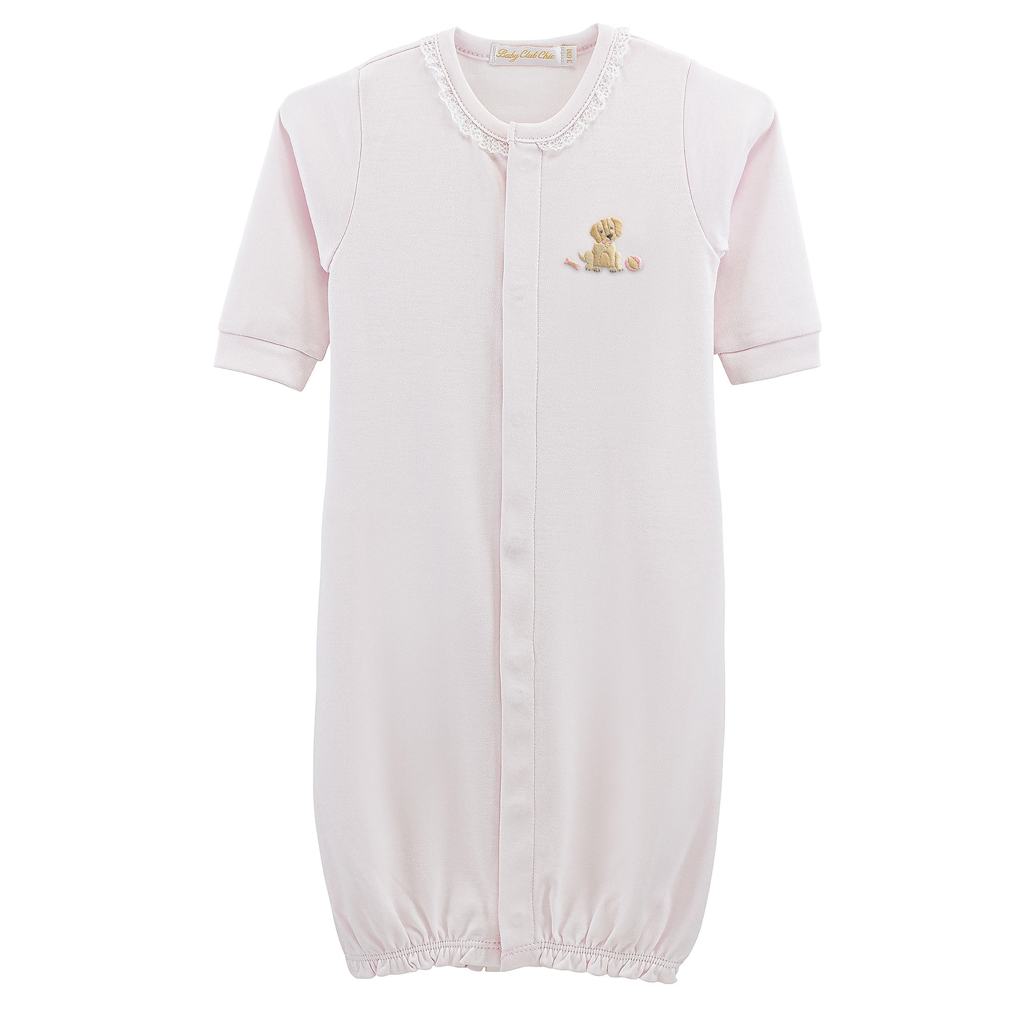 Baby Club Good Puppy Girl Converter Gown W/Lace Pink NIG0101236 5301
