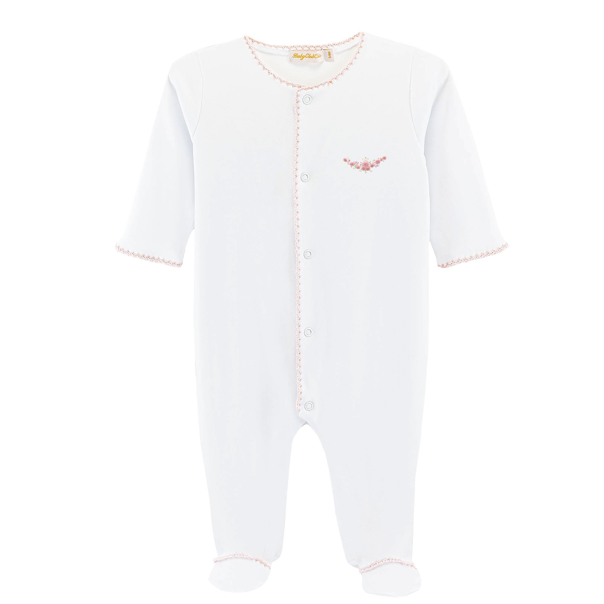 Baby Club Blossom Moon Footie W/Crochet Trim FOO1301365 5301