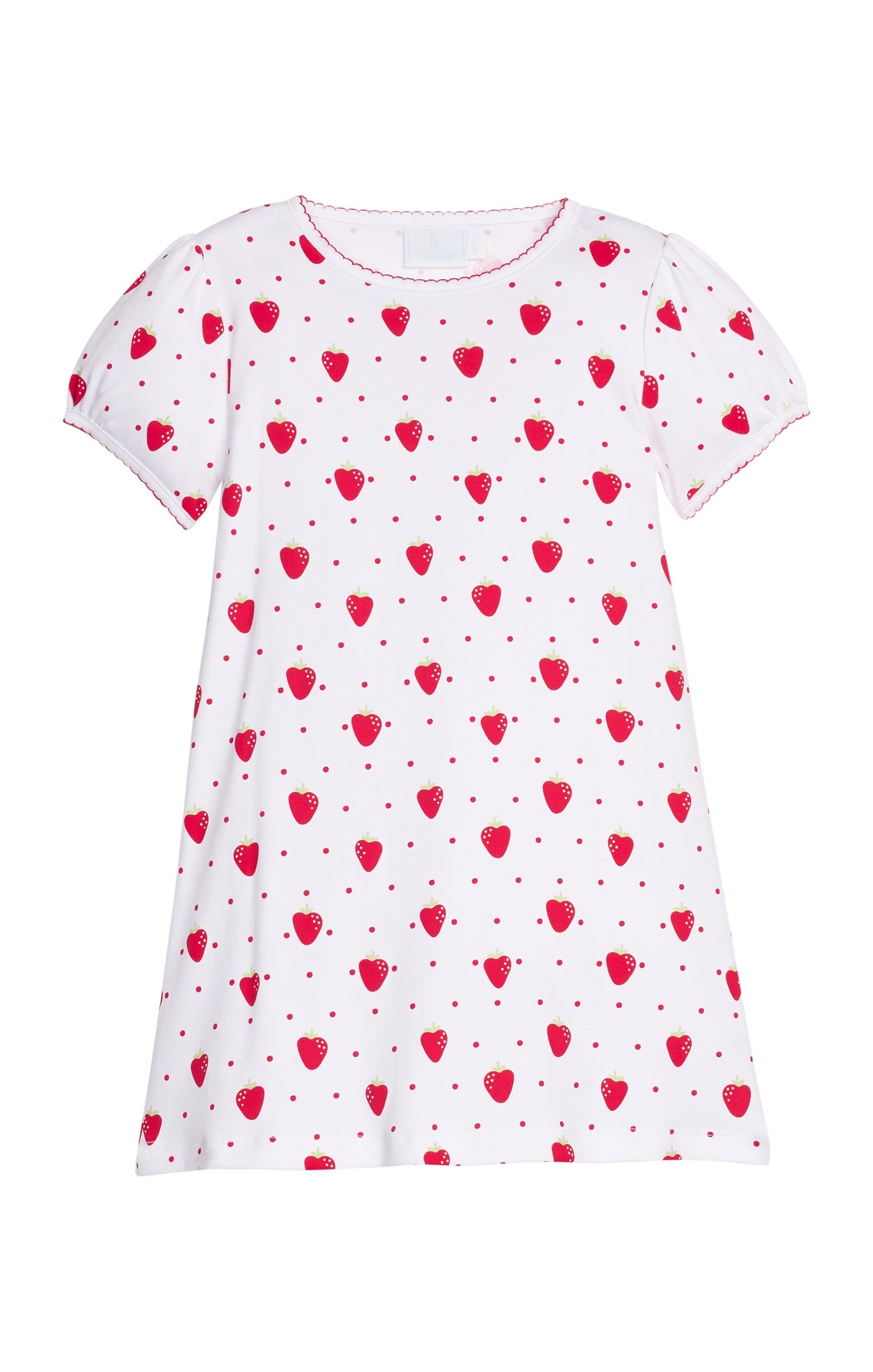 Little English Printed T-Shirt Dress Strawberries 5303