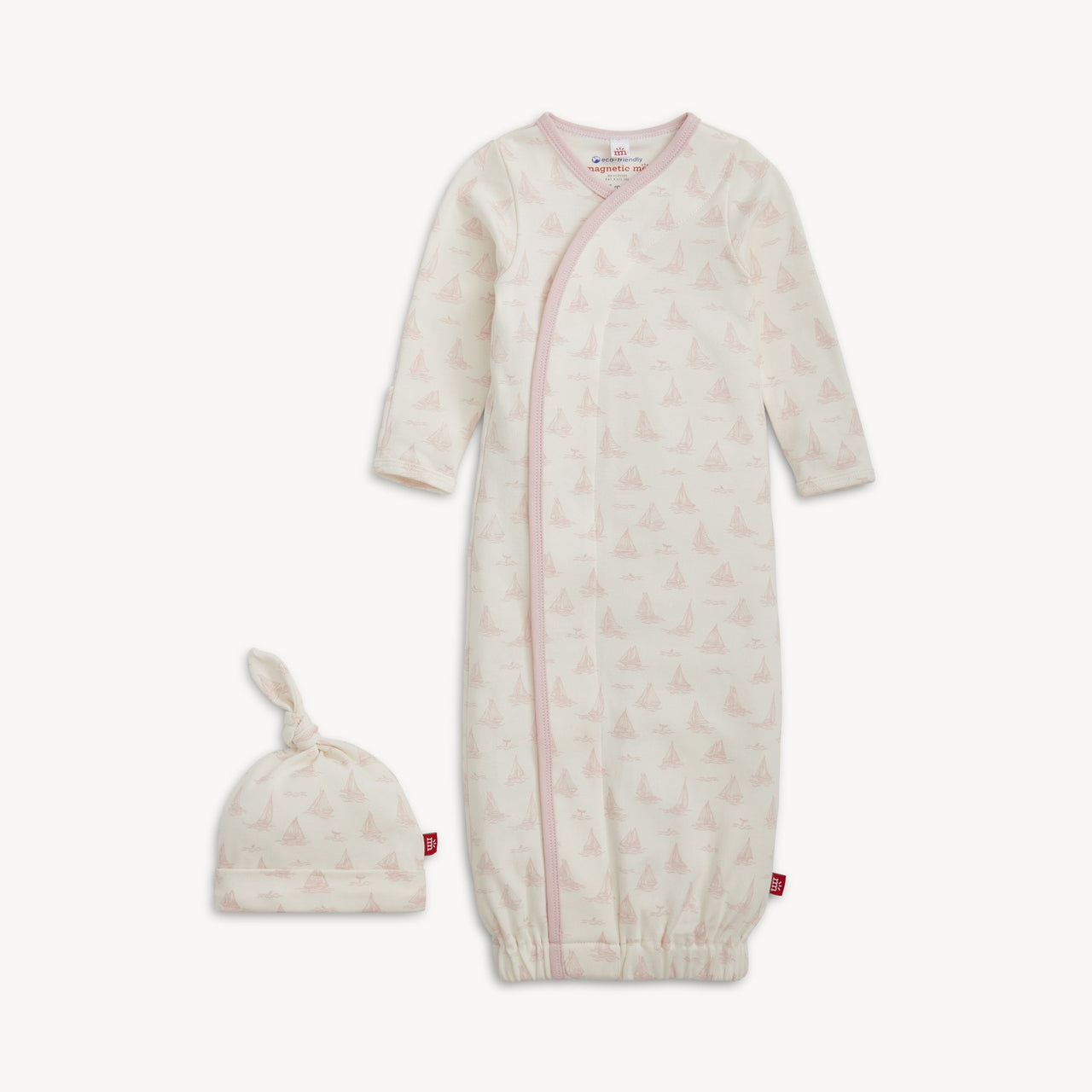Magnetic Me Tiny Tides PK Org Cot Magnetic Gown & Hat MS600043 5302