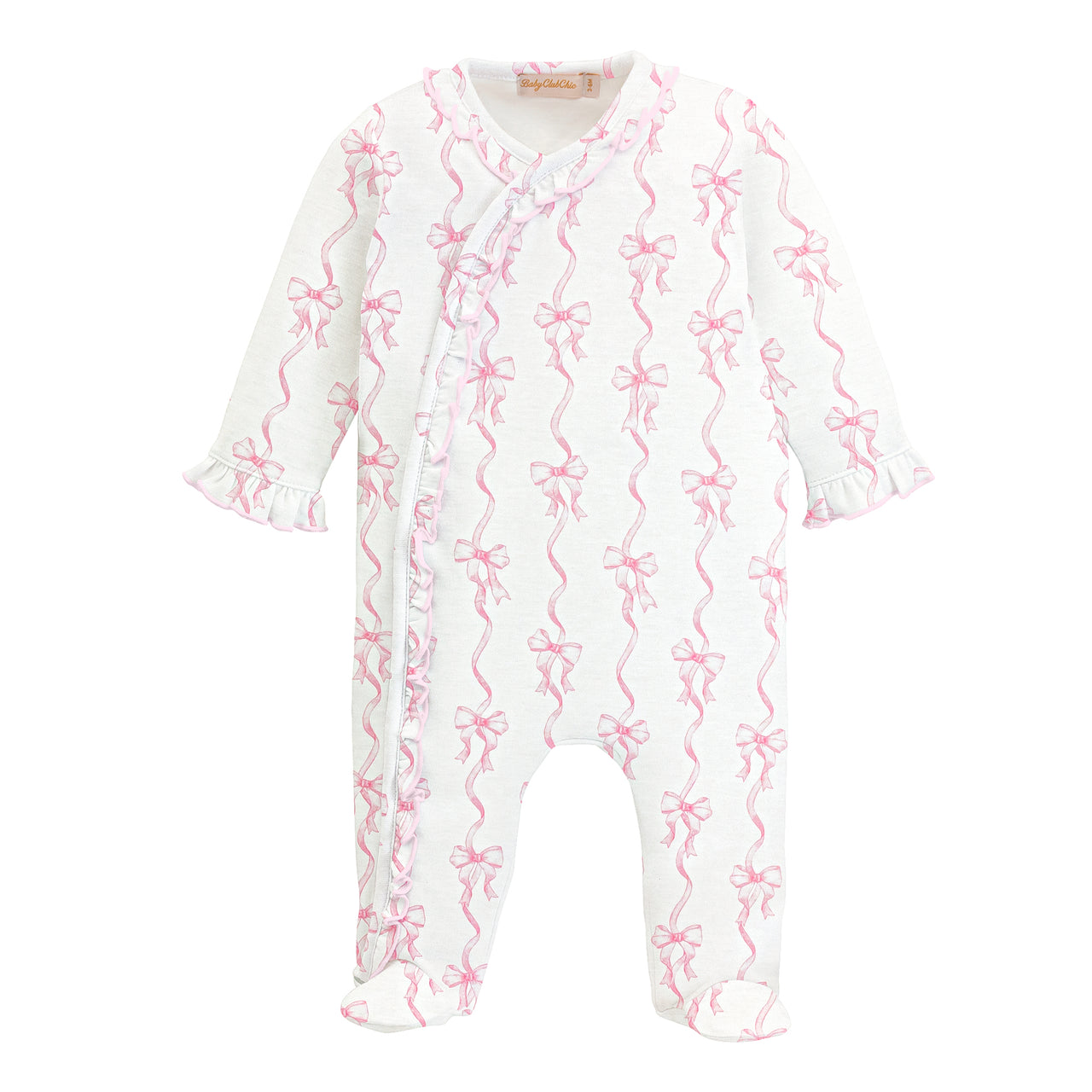 Baby Club Printed Footie W/Ruffle 5201