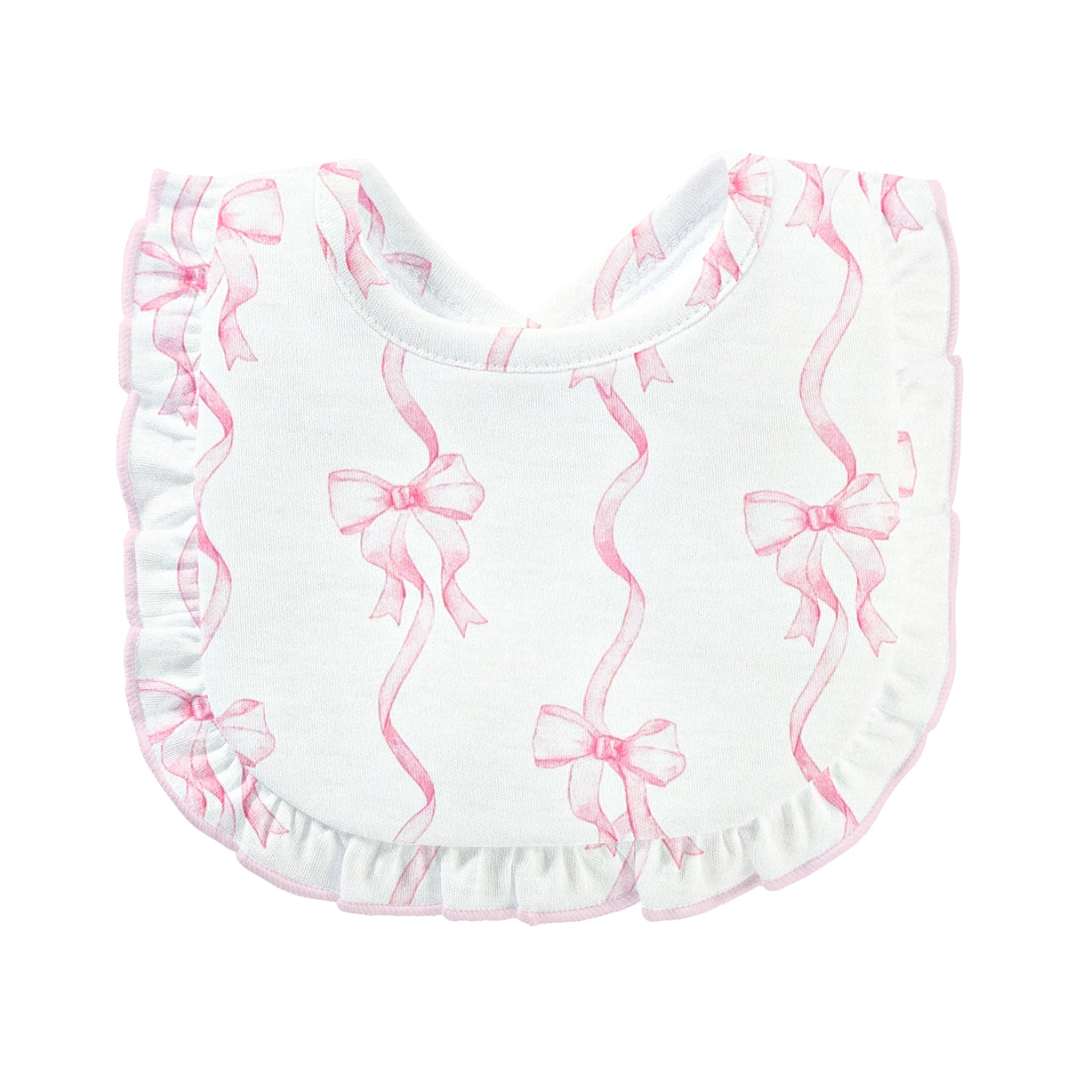 Pink Ruffle Bib Baby Club Bib W/Ruffle Spring 25 5202