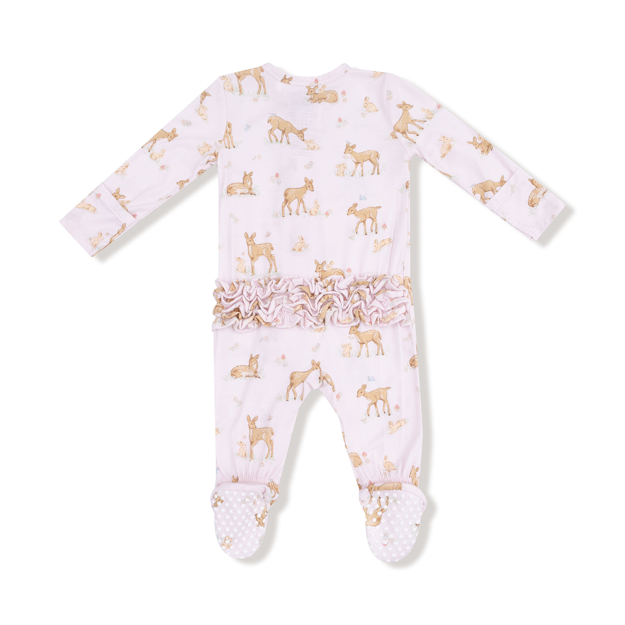 Angel Dear Little Fawn 2 Way Zipper Ruffle Back Footie 653-F25 5208