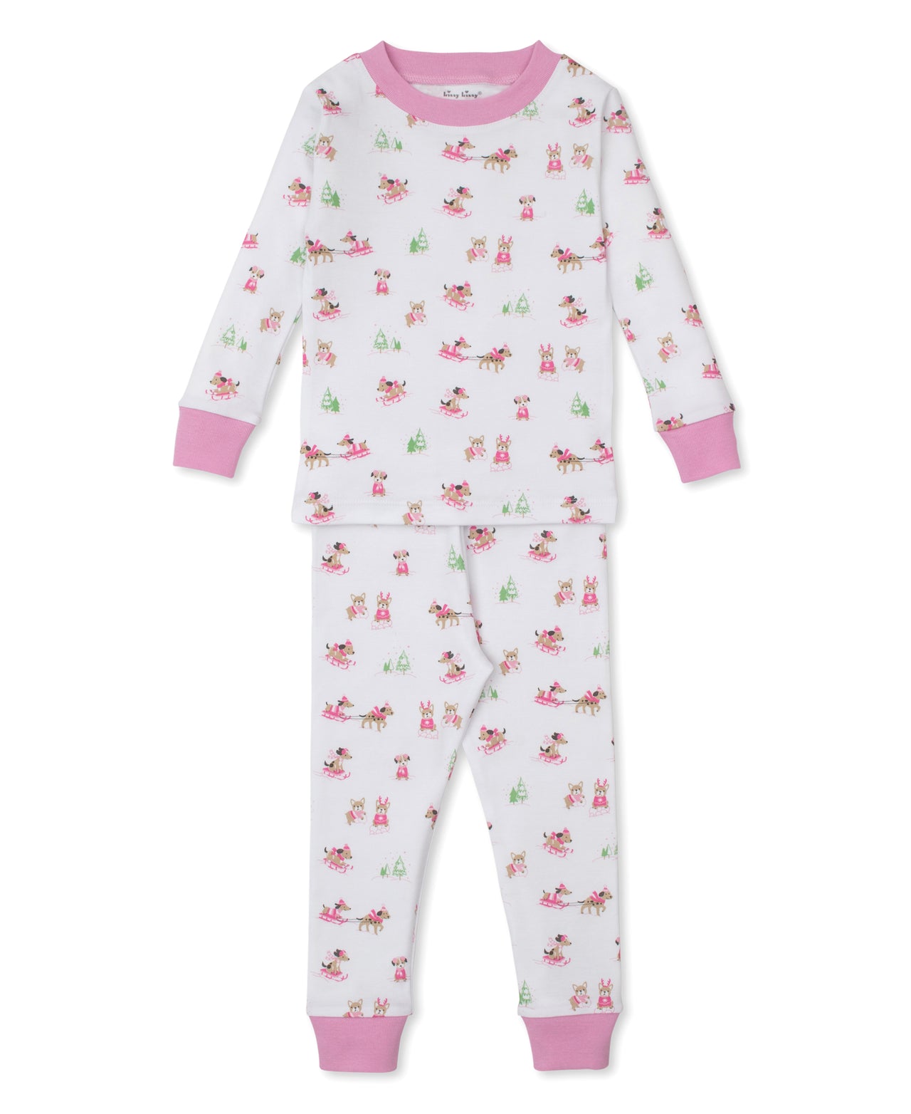 Kissy Kissy PJ Puppy's Sleigh Riding Fun Pajama Set Snug 5208