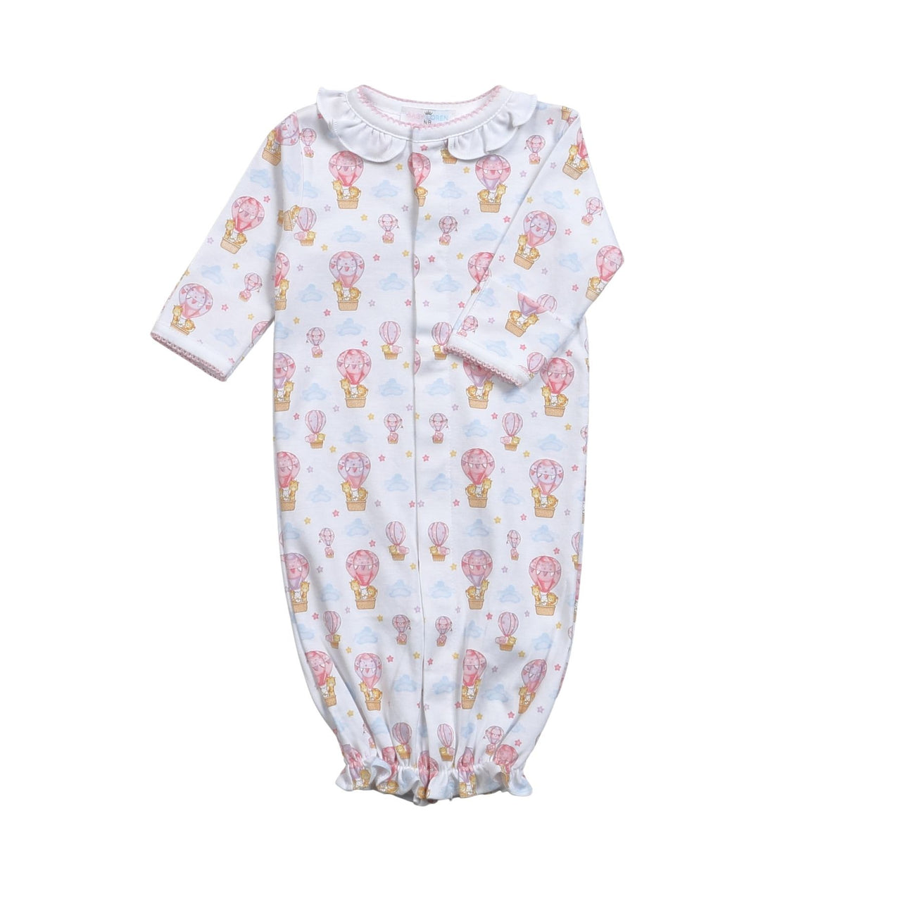 Baby Loren Pink Air Balloons Pima Converter Gown ABA-211 5107