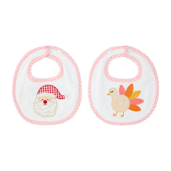 Mud Pie holiday reversible bib