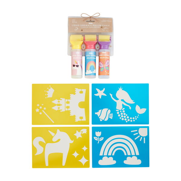 Mud Pie Liquid Sidewalk Roller Chalk Set