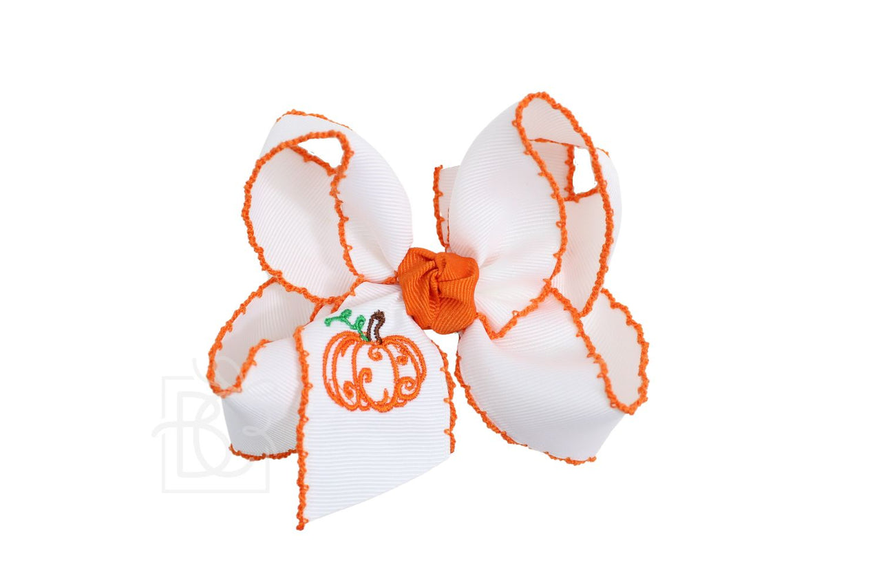 Beyond Creations Fall Embroidered Crochet Edge Bows