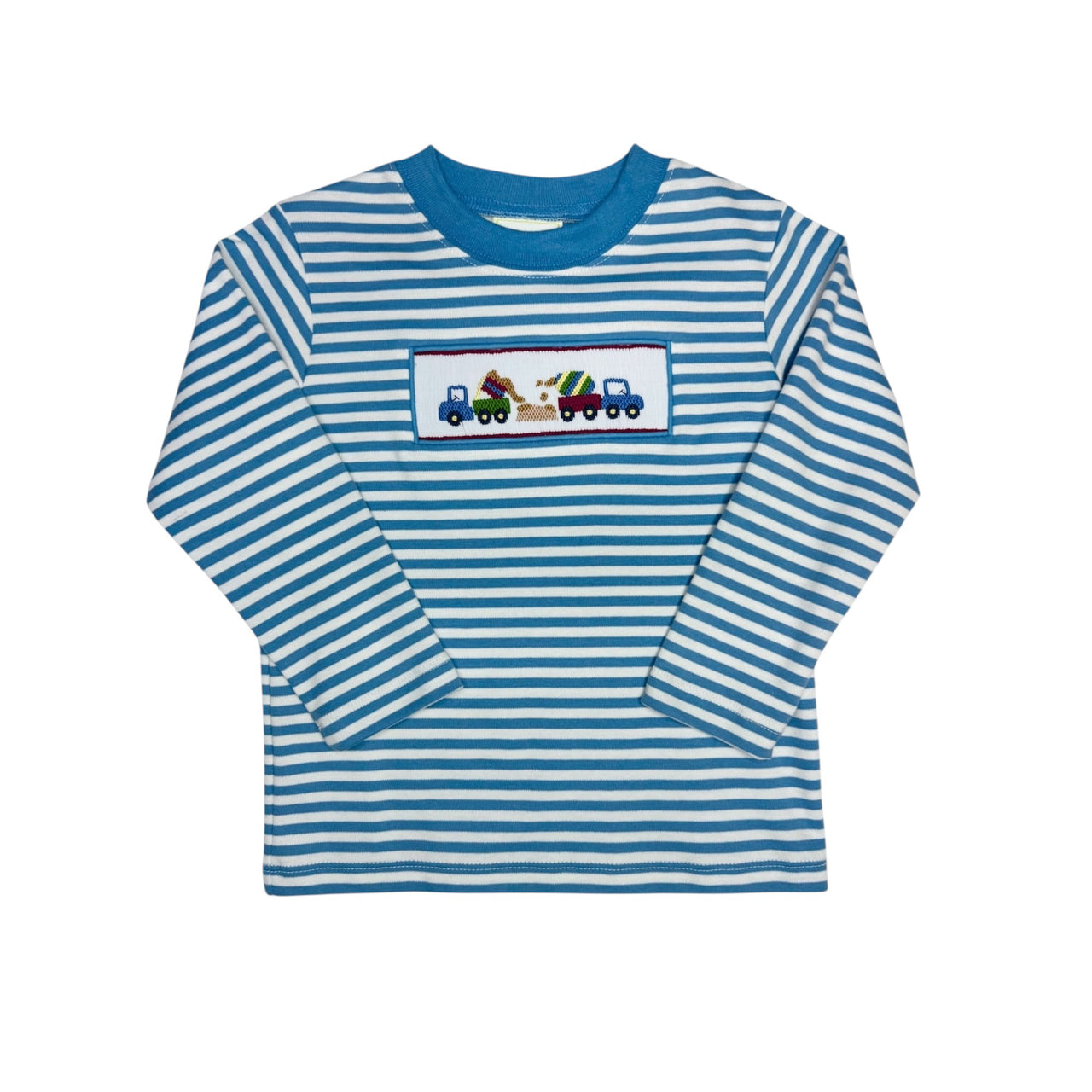 Zuccini Construction Harry's Play tee LS Periwinkle Med Stripe 5208