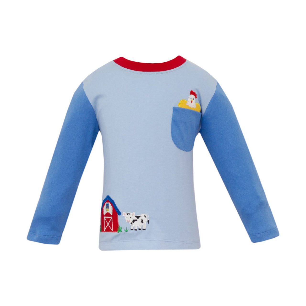 Claire & Charlie Farm Boy's Color Block Knit Boys T-Shirt L/S 5011PL-CF25 5208